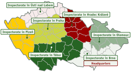CAFIA Territorial Division and Competencies - map