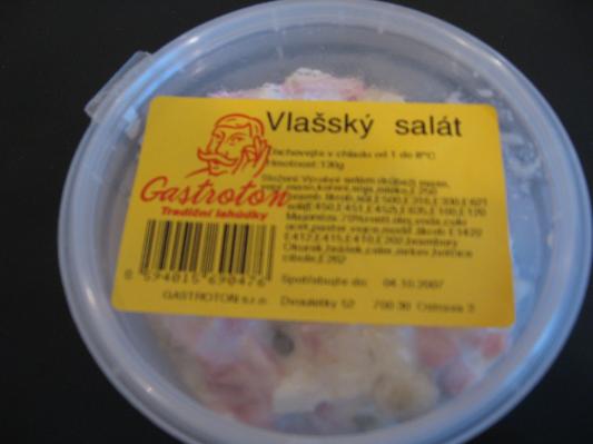 Vlašský salát - obal výrobku