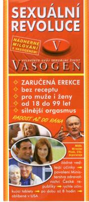 Propagační leták výrobku Vasogen