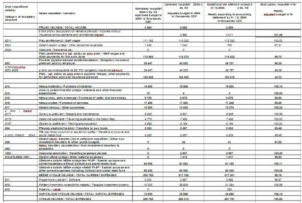 Table 6 - Overview of draw-down of CAFIA budget in 2004 