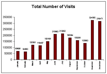 Website Visit Statistics in 2003_total